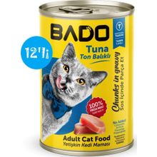 Bado Yetişkin Ton Balıklı 12x400 gr Kedi Yaş Maması
