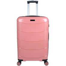Bagacar Ultra Hafif Kırılmaz Silikon Pembe Orta Boy Valiz