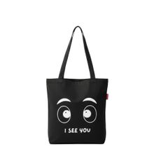 Baghashtag I See You Baskılı Siyah Bez Kadın Günlük Çanta