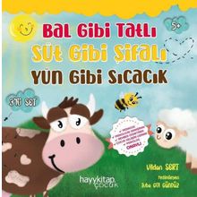 Bal Gibi Tatlı Süt Gibi Şifalı Yün Gibi Sıcacık 3’lü Set - Vildan Sert