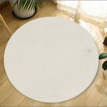 Balat Halı Dekoratif Beyaz Gri Desenli Peluş Papatya Desen Beyaz 150x150 cm Salon Halı