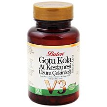 Balen Gotu Kola At Kestanesi Üzüm Çekirdeği İçeren 60 Kapsül