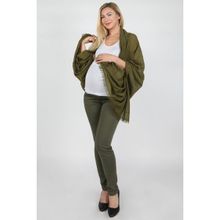 Balins Slim Fit 5 Cepli Micro Ribana Kumaş Haki Renk Hamile Pantolon