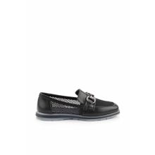 Bambi K01225092509 Siyah Kadın Loafer Ayakkabı