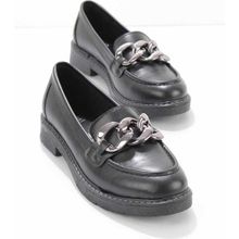 Bambi K01257067009 Siyah Kadın Loafer Ayakkabı
