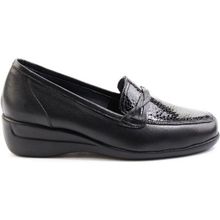 Bambi K01531254103 Siyah Leather Kadın Dolgu Topuklu Ayakkabı