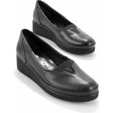 Bambi K015860601 Siyah Leather Kadın Casual Ayakkabı