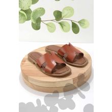 Bambi K04826050003 Turuncu Leather Kadın Terlik