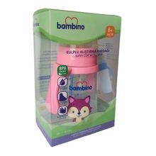 Bambino 250 ml 6+ Ay Pembe Kulplu Alıştırma Bardağı