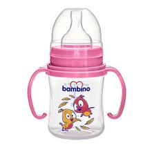 Bambino Geniş Ağızlı Kulplu Pembe 150 ml PP Biberon