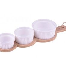 Bambum B1570 4 Parça Yedda Bambu Altlıklı Tadım Kasesi