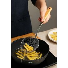 Bambum Ladle Bambu Saplı Tel 14 cm Kevgir