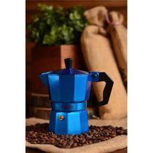 Bambum Taşev Piccolo Moka Pot Mavi 3 Fincan