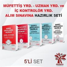 Banka Sınavları Vakıfbank Müfettiş Yrd - Uzman Yrd ve İç Kontrolör Yrd Alım Sınavına Hazırlık 5'li Set - Akademi Eğitim Yayınları
