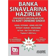 Banka Sınavlarına Hazırlık Üniversite Mezunları İçin 10 Adet Deneme Sınavı Akademi Consulting