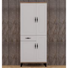Banyo Dolabı 136 Cam-Beyaz