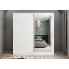 Baramolife GRK1 Kale Sürgülü Beyaz 120 cm Gardrop