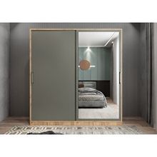 Baramolife GRL8 Life Sürgülü Çam Antrasit 160 cm Gardrop