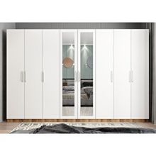 Baramolife GSL10 Life Sekiz Kapaklı Ceviz Beyaz 320 cm Gardrop