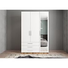Baramolife GUL10 Life Üç Kapaklı Ceviz Beyaz 135 cm Gardrop