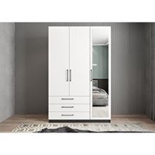 Baramolife GUL6 Life Üç Kapaklı Antrasit Beyaz 105 cm Gardrop