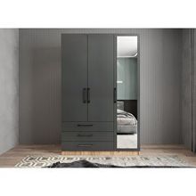 Baramolife GUL8 Life Üç Kapaklı Çam Antrasit 120 cm Gardrop