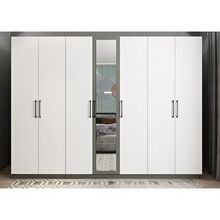 Baramolife GYL6 Life Yedi Kapaklı Antrasit Beyaz 315 cm Gardrop