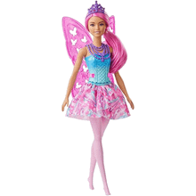 Barbie GJJ99 Dreamtopia Mavi Pembe Elbiseli Pembe Saçlı Peri Bebekler