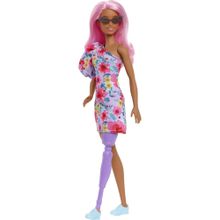 Barbie Ken Fashionistas Serisi Güneş Gözlüğü Protez Bacağı Pembe Oyuncak Bebek
