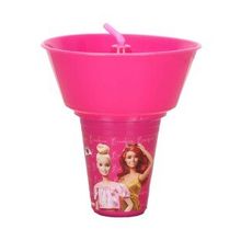 Barbie Yuvarlak Mısır Kovalı Pipetli Bardak