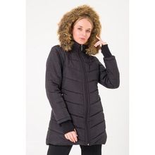 Barbora BT121SIYAH3 Kışlık Eldivenli Kapüşonu Kürklü Kadın Şişme Mont