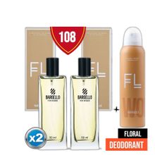 Bargello 108 EDP 2x50 ml Kadın Parfüm + Floral 150 ml Deodorant