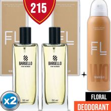 Bargello 215 EDP 2x50 ml Kadın Parfüm + Floral 150 ml Deodorant