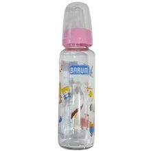 Barum Cam Leylekli Teren Desenli Pembe 250 ml Bebek Biberon