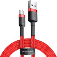 Baseus Cafule Type-C 3A Kırmızı 1 m Data Şarj Kablosu