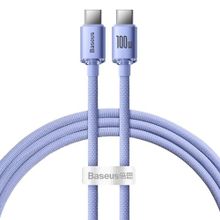 Baseus Crystal Shine Mor 100 W 120 cm PD Type-C Şarj Kablosu