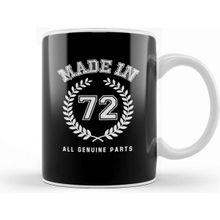 Baskı Dükkanı 1972 Made In 72 All Genuine Parts Kupa Bardak