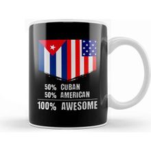 Baskı Dükkanı 50% Cuban 50% American 100% Awesome Immigrant Kupa