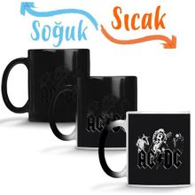 Baskı Dükkanı Ac Dc Müzik Grubu Sihirli Porselen Kupa