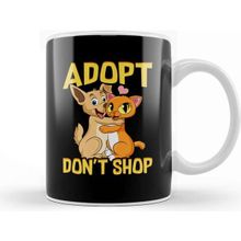 Baskı Dükkanı Adopt Dont Shop Cute Cat Dog Rescue Adoption Kupa