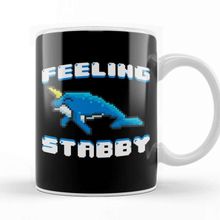 Baskı Dükkanı Adorable Feeling Stabby 8 Bit Narwhal Funny Whale Kupa Bardak