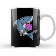 Baskı Dükkanı Adorable Shark Licking Ice Cream Cute Shark Lovers Kupa Bardak