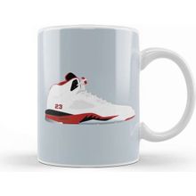 Baskı Dükkanı Air Jordan Sneaker Jordan 5 Fire Red Kupa
