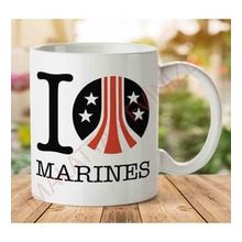 Baskı Dükkanı Aliens I Heart Marines Kupa