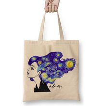 Baskı Dükkanı Alive Vincent Van Gogh Bez Çanta