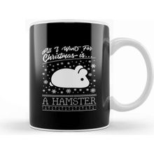 Baskı Dükkanı All I Want For Christmas is a Hamster Knit Pattern Kupa Bardak