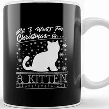 Baskı Dükkanı All I Want For Christmas is a Kitten Knit Pattern Kupa Bardak