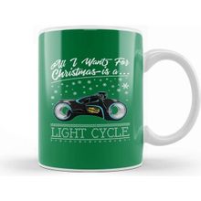 Baskı Dükkanı All I Want For Christmas İs a Light Cycle Tron Kupa Bardak