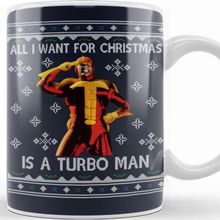 Baskı Dükkanı All I Want For Christmas İs a Turbo Man Jingle All The Way Kupa