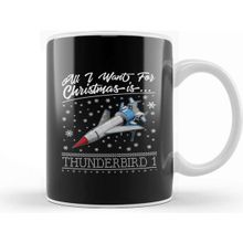 Baskı Dükkanı All I Want For Christmas is Thunderbird 1 Thunderbirds Kupa Bardak